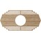 Ekena Millwork Chrysler Wood Fretwork Pierced Ceiling Medallion, Red Oak, 32"W x 16"H x 8 3/8"ID x 3/8"T CMWP32X16X0375CSRO - alternate 2